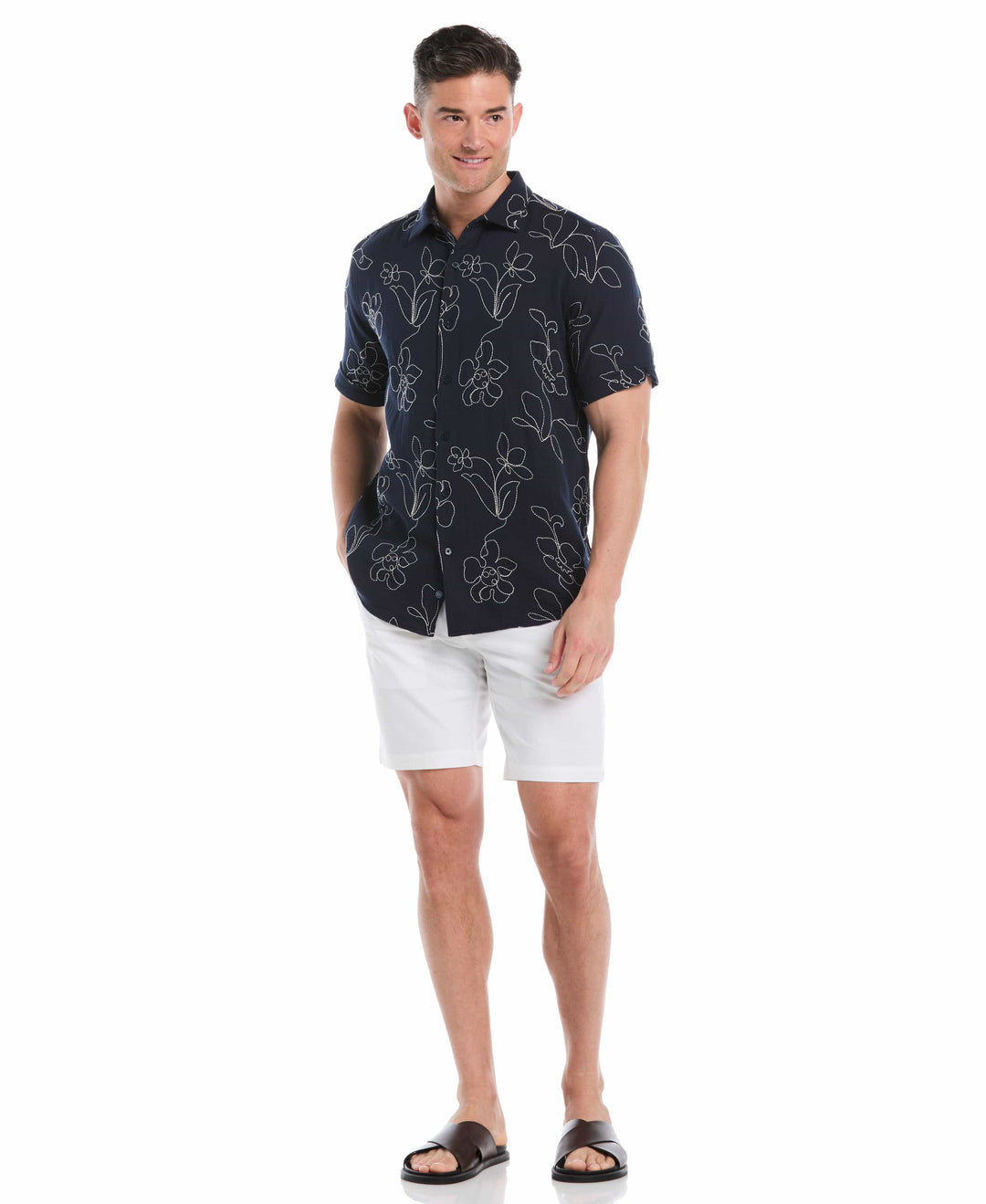 ALL-OVER EMBROIDERED COTTON SHIRT