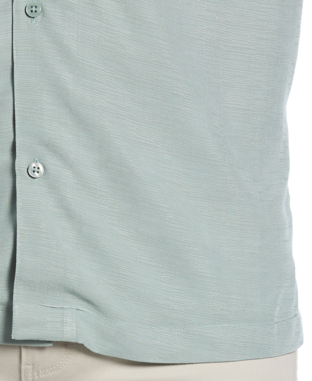 SOLID TEXTURED CUBAN COLLAR SHIRT