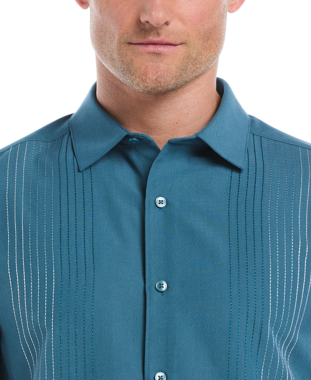 OMBRE EMBROIDERED PANEL SHIRT