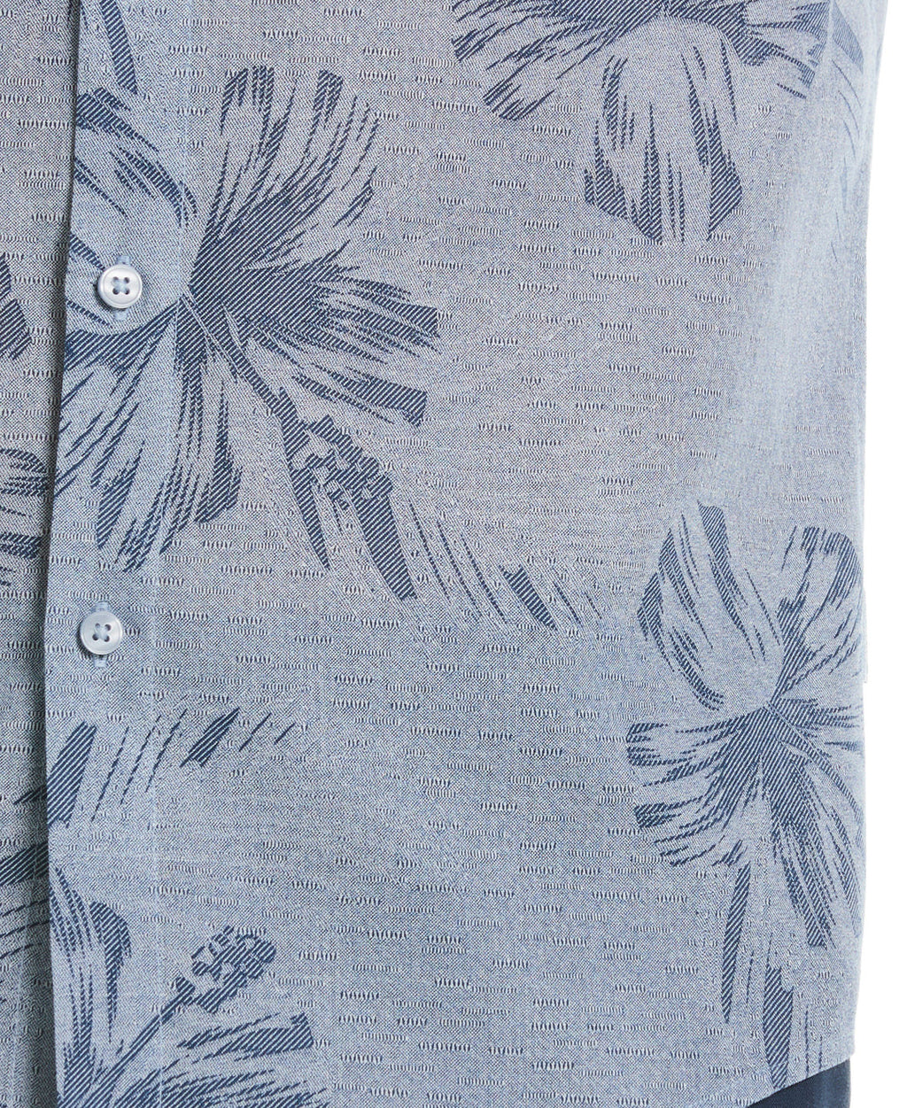 LINEN BLEND TROPICAL TONAL PRINT SHIRT