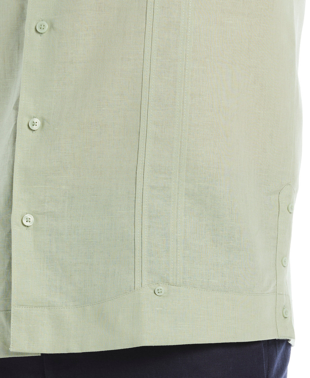 LINEN BLEND NO-POCKET GUAYABERA SHIRT