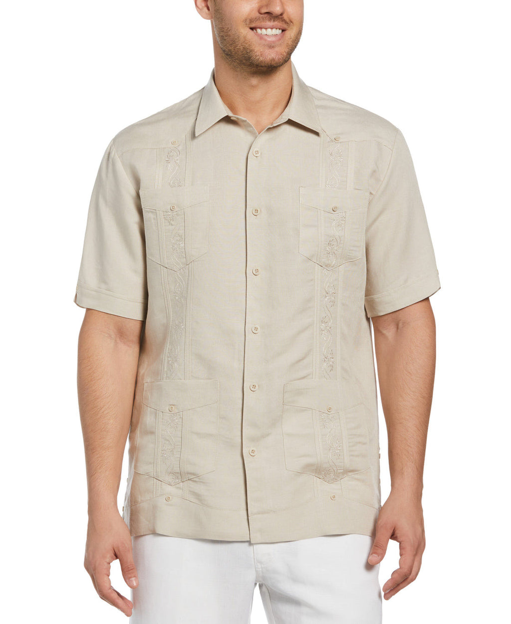 SHORT SLEEVE EMBROIDERED GUAYABERA
