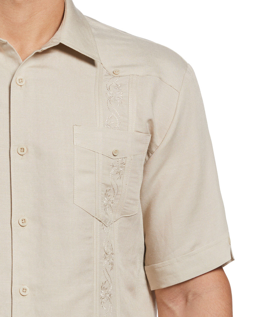 SHORT SLEEVE EMBROIDERED GUAYABERA