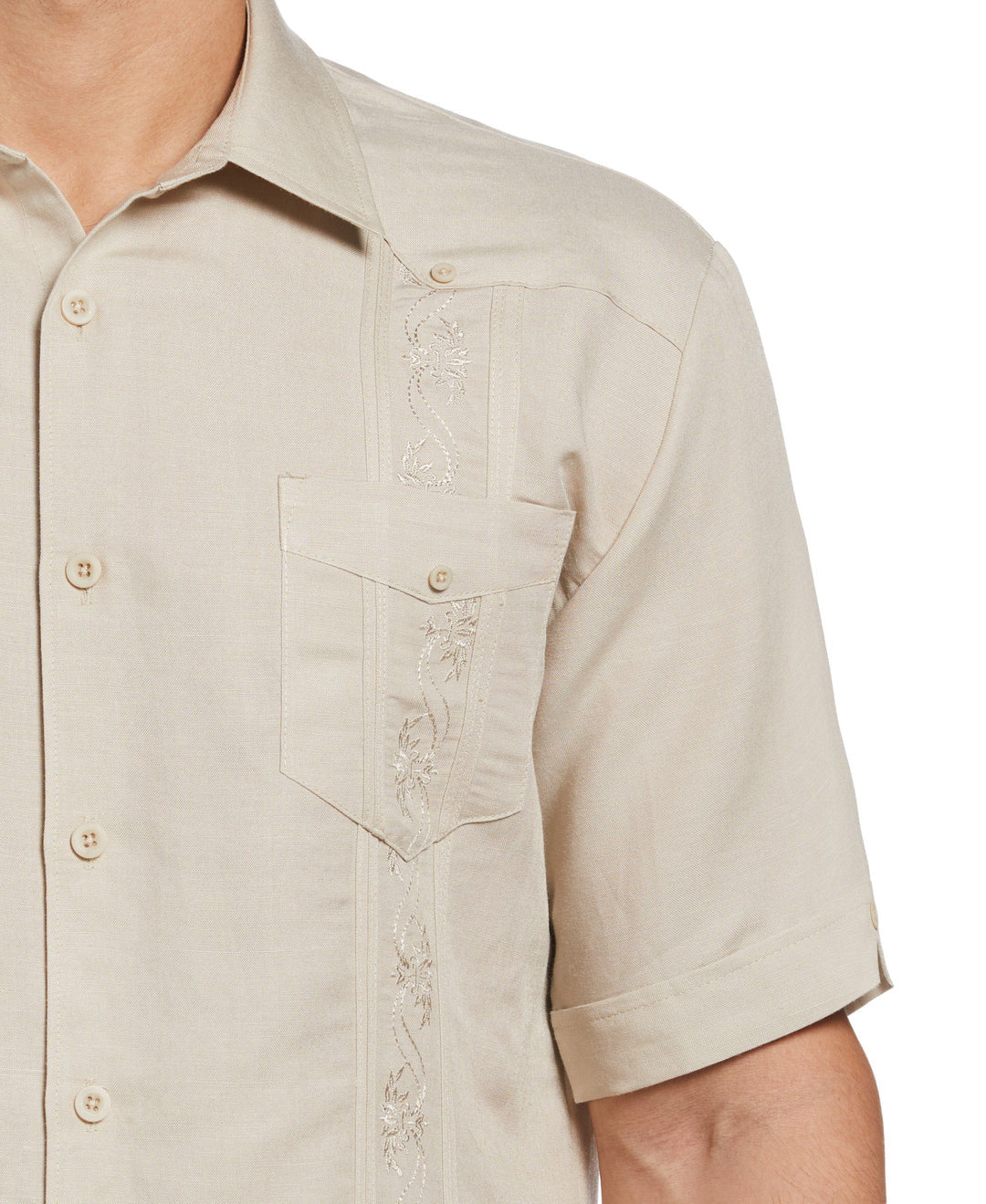 SHORT SLEEVE EMBROIDERED GUAYABERA