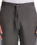 LINEN-BLEND CORE DRAWSTRING PANTS