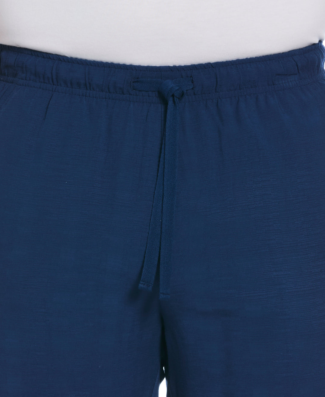 SOLID TEXTURED PULL ON DRAWSTRING SHORTS