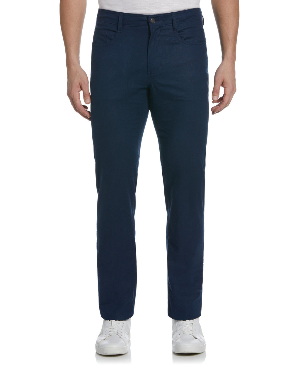 LINEN-BLEND 5-POCKET PANTS