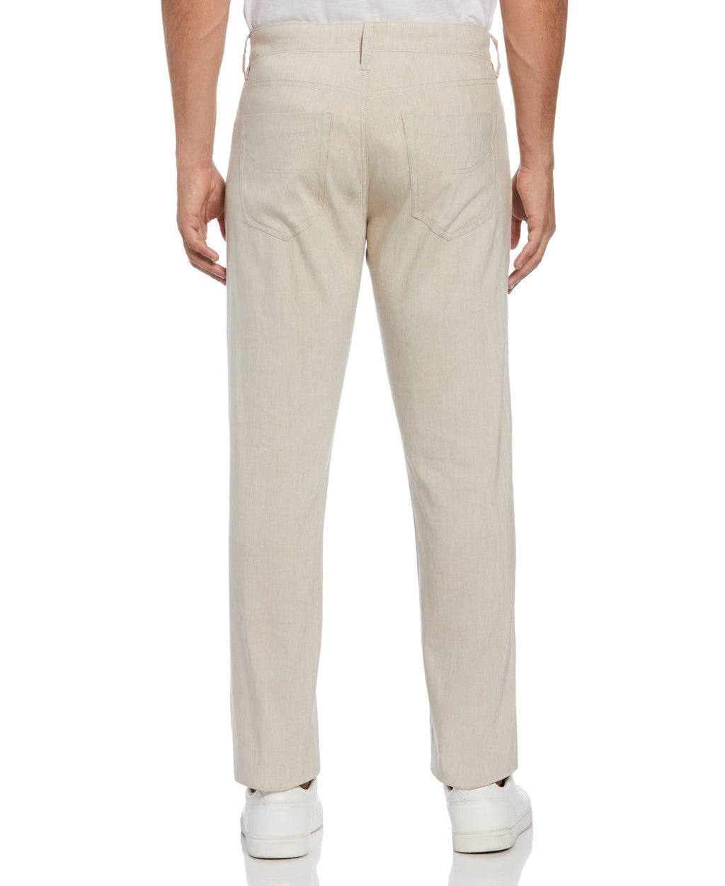 LINEN-BLEND STRETCH 5-POCKET PANTS