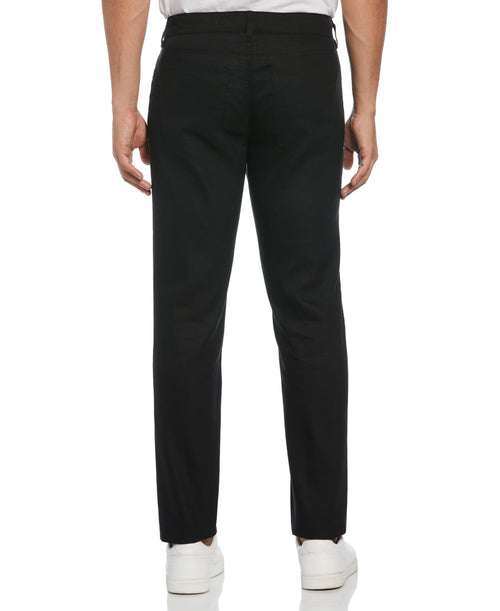 LINEN-BLEND STRETCH 5-POCKET PANTS