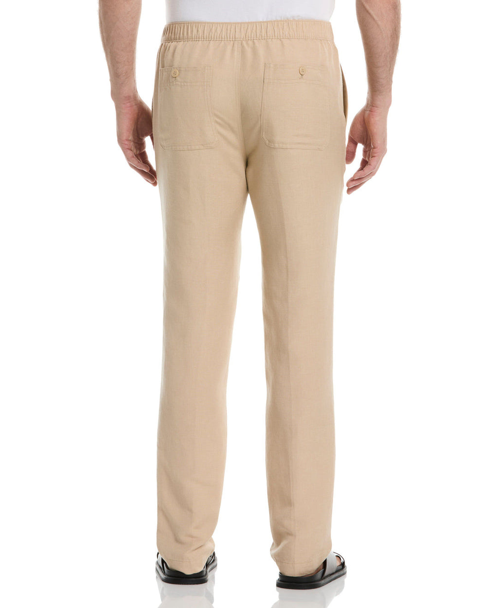 LINEN-BLEND CORE DRAWSTRING PANTS