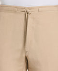 LINEN-BLEND CORE DRAWSTRING PANTS