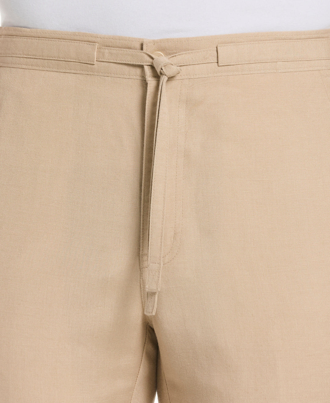 LINEN-BLEND CORE DRAWSTRING PANTS